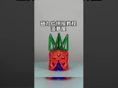 تجميع البلاط المغناطيسي مع أشكال متعددة للأحياء والنباتات بيت الأناناس