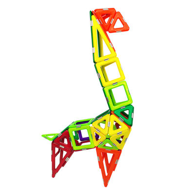 OEM ODM 3D البلاط المغناطيسي الحيوانات الهيكل الزرافة المجموعات الكتل المغناطيسية للأطفال