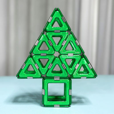 ألعاب الألغاز الإبداعية 3D بلاطات بناء مغناطيسية كتلة شجرة عيد الميلاد للأطفال